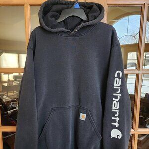 Carhartt Men's Long Sleeve Loose Fit Pullover Hoodie Black Size XL